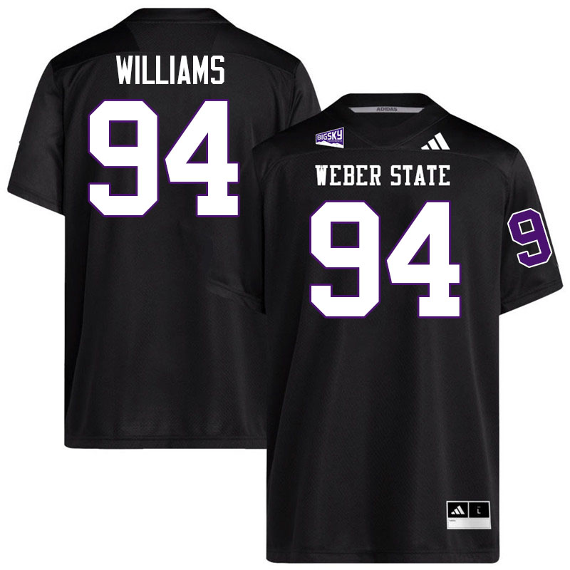 Weber State Wildcats #94 Jonah Williams College Football Jerseys,Uniforms Stitched-Black